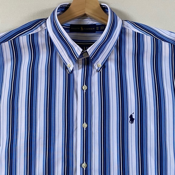 RALPH LAUREN 100% Cotton Stripe Men’s Shirt, Size XL - Picture 8 of 14